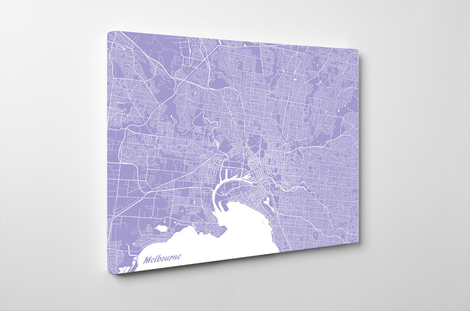 Melbourne City Street Map Print Feature Wall Art Poster