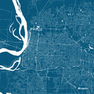 Memphis, Tennessee City Street Map Print Custom Wall Map