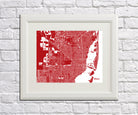 Miami City Street Map Print Custom Wall Map - OnTrendAndFab