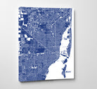 Miami City Street Map Print Custom Wall Map - OnTrendAndFab