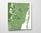 Miami City Street Map Print Custom Wall Map - OnTrendAndFab
