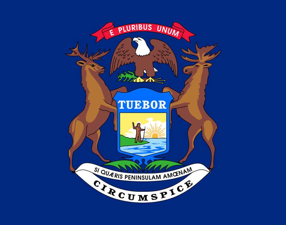 Michigan State Flag Print