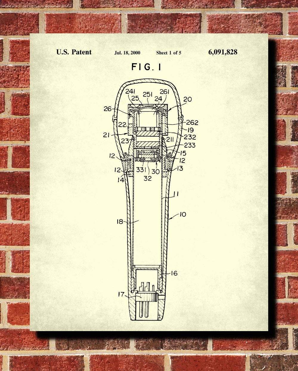 Microphone Patent Print Music Blueprint Singer Vocalist Poster - OnTrendAndFab