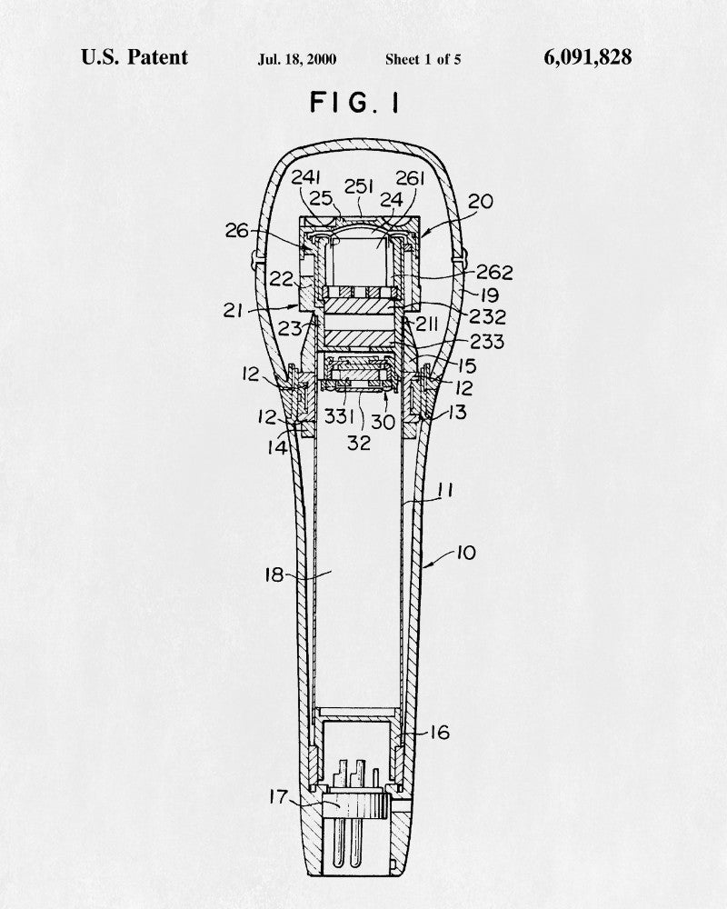 Microphone Patent Print Music Blueprint Singer Vocalist Poster - OnTrendAndFab