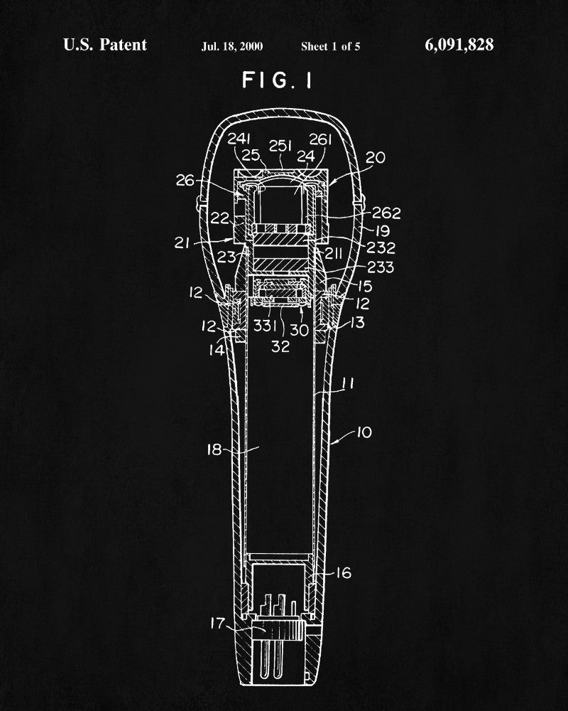 Microphone Patent Print Music Blueprint Singer Vocalist Poster - OnTrendAndFab