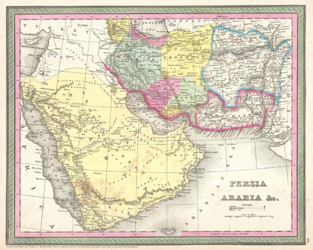 Persia Map Print Vintage Poster Old Map as Art - OnTrendAndFab