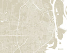 Mobile, Alabama City Street Map Print Feature Wall Art Poster