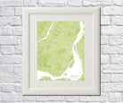 Montreal City Street Map Print Modern Art Poster