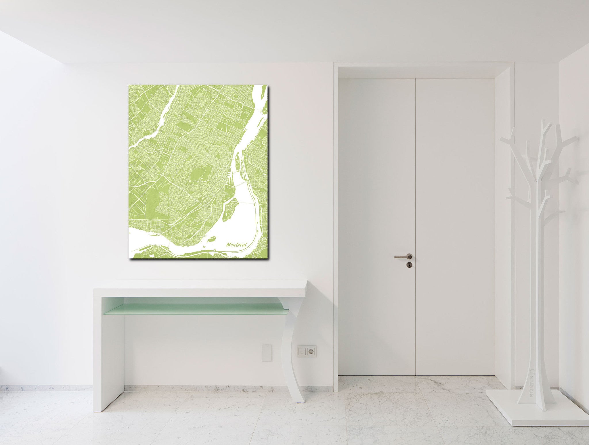 Montreal City Street Map Print Modern Art Poster