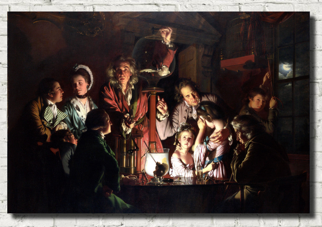 Joseph Wright of Derby Fine Art Print : An Experiment on a Bird in an Air Pump