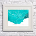 Santa Barbara California City Street Map Print Modern Art Poster