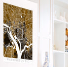 Washington D.C. City Street Map Print Modern Art Poster
