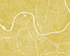 Nashville City Street Map Print Feature Wall Art Poster