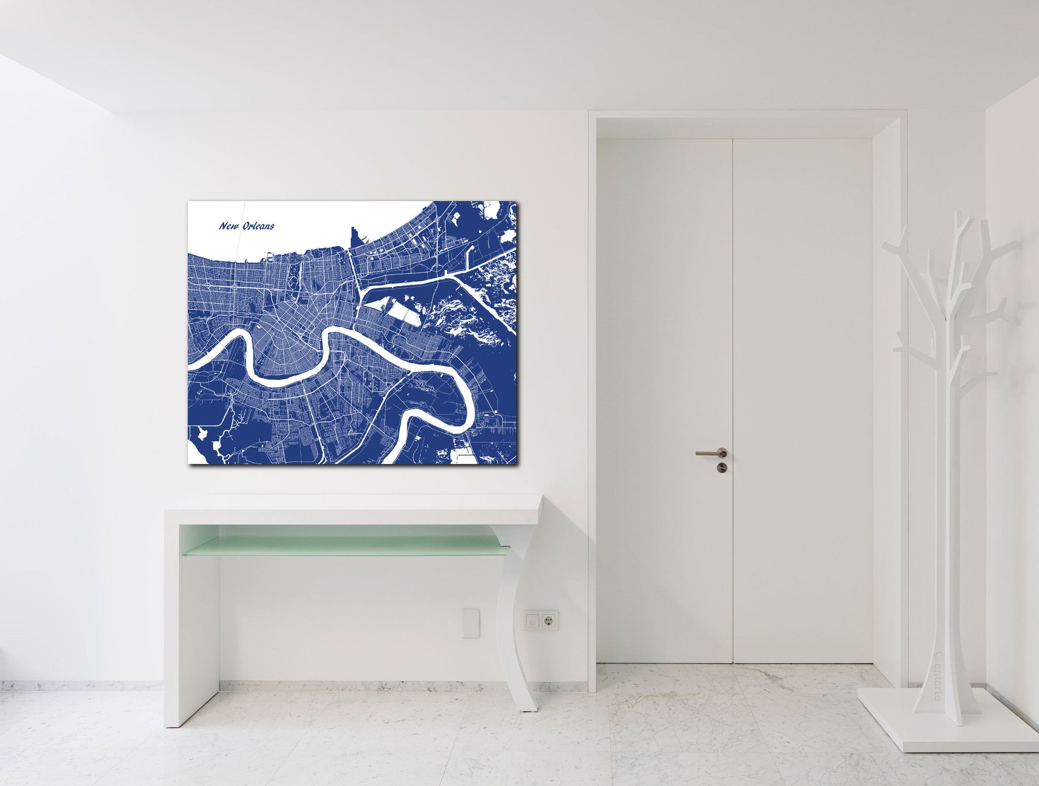 New Orleans City Street Map Print Modern Art Poster - OnTrendAndFab