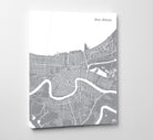 New Orleans City Street Map Print Modern Art Poster - OnTrendAndFab