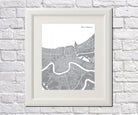 New Orleans City Street Map Print Modern Art Poster - OnTrendAndFab