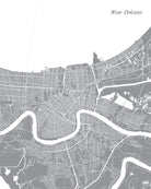 New Orleans City Street Map Print Modern Art Poster - OnTrendAndFab