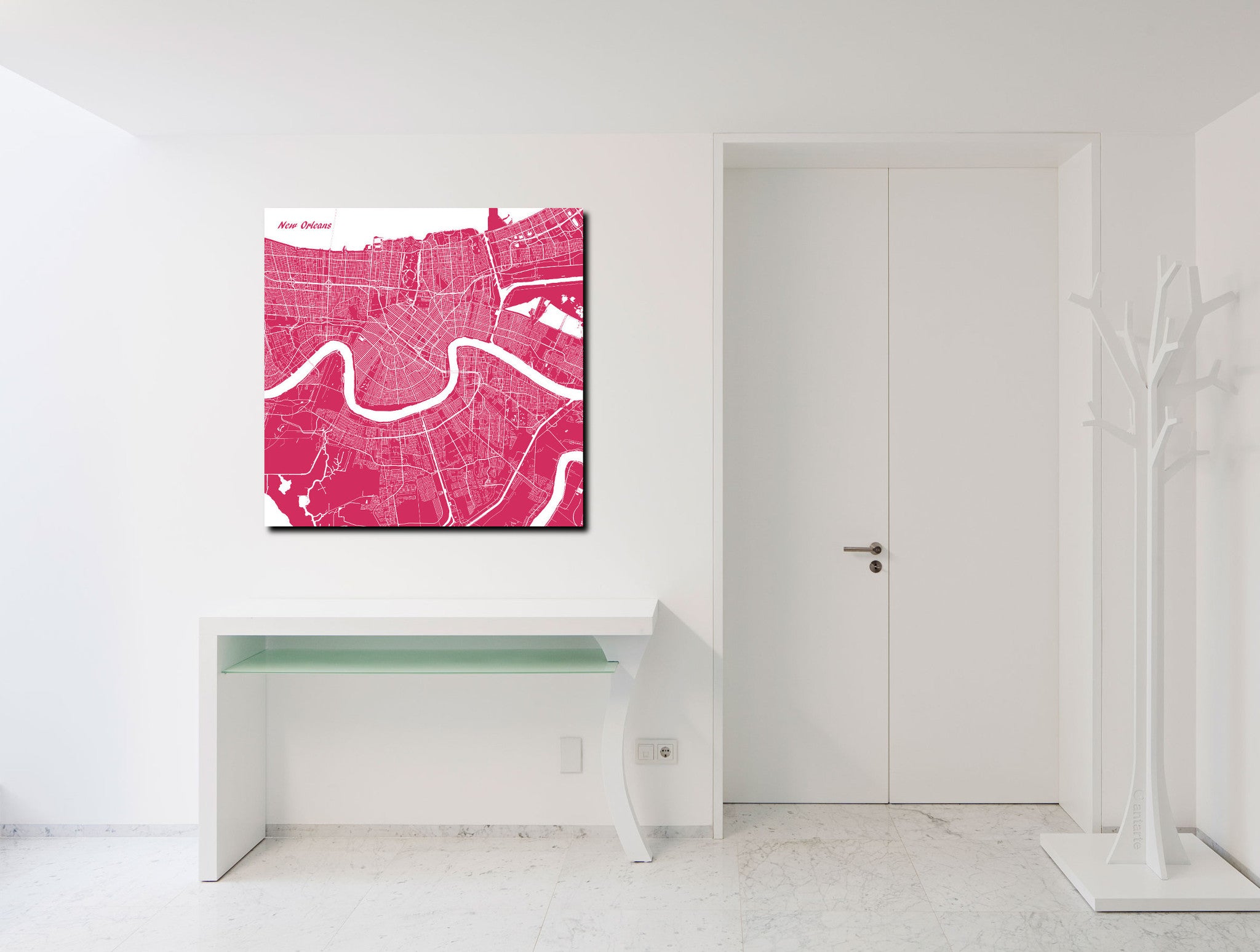 New Orleans City Street Map Print Custom Wall Map Poster - OnTrendAndFab