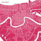 New Orleans City Street Map Print Custom Wall Map Poster - OnTrendAndFab