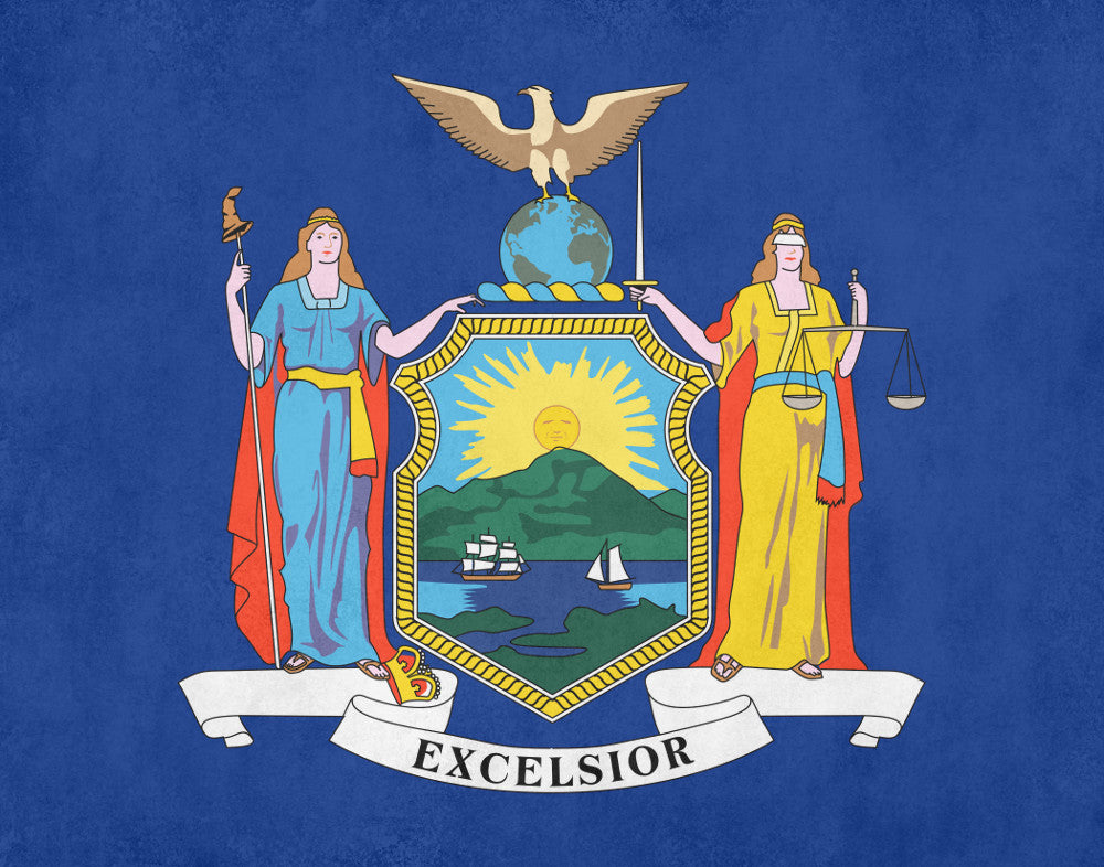 New York State Flag Print