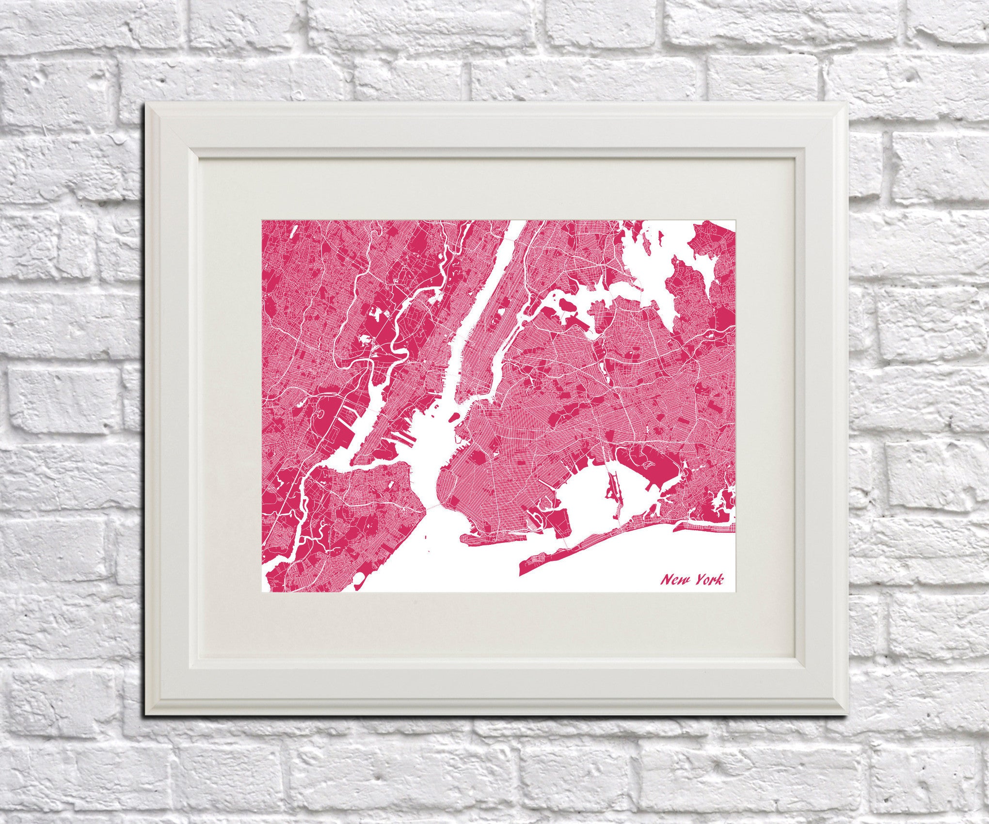 New York City Street Map Print Modern Art Poster Home Decor - OnTrendAndFab