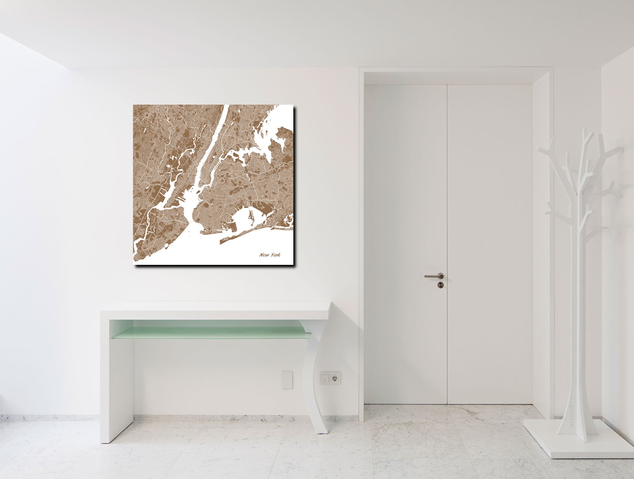 New York City Street Map Print Modern Art Poster Home Decor - OnTrendAndFab