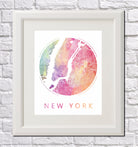 New York City Street Map Custom Wall Map Poster
