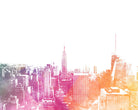 New York City Skyline Print Landscape Poster Feature Wall Art