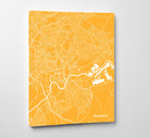 Nottingham City Street Map Print Feature Wall Art Poster