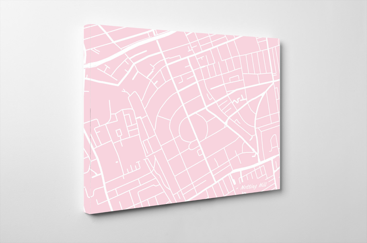 Notting Hill London City Street Map Print Feature Wall Art Poster