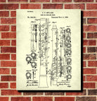 Oboe Patent Print Orchestral Musical Instrument Wall Art Poster