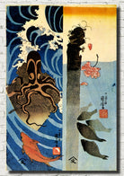 Utagawa Kuniyoshi, Japanese Fine Art Print, octopus red fish