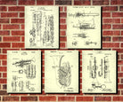 Orchestral Instruments Patent Prints Set 5 Music Posters