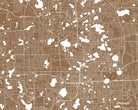 Orlando City Street Map Print Feature Wall Art Poster