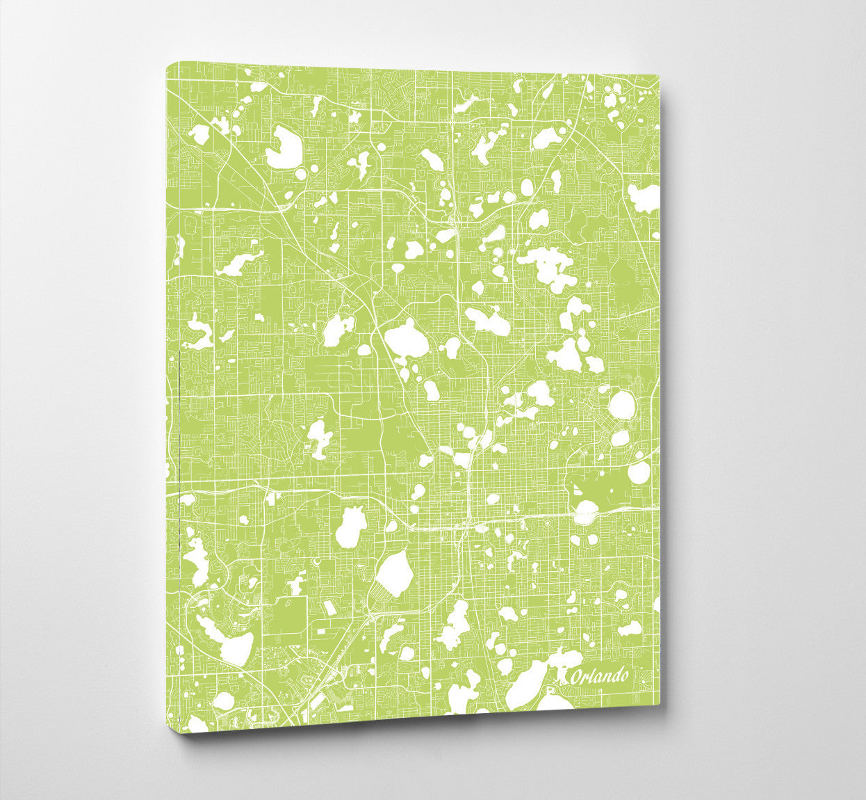 Orlando City Street Map Print Feature Wall Art Poster