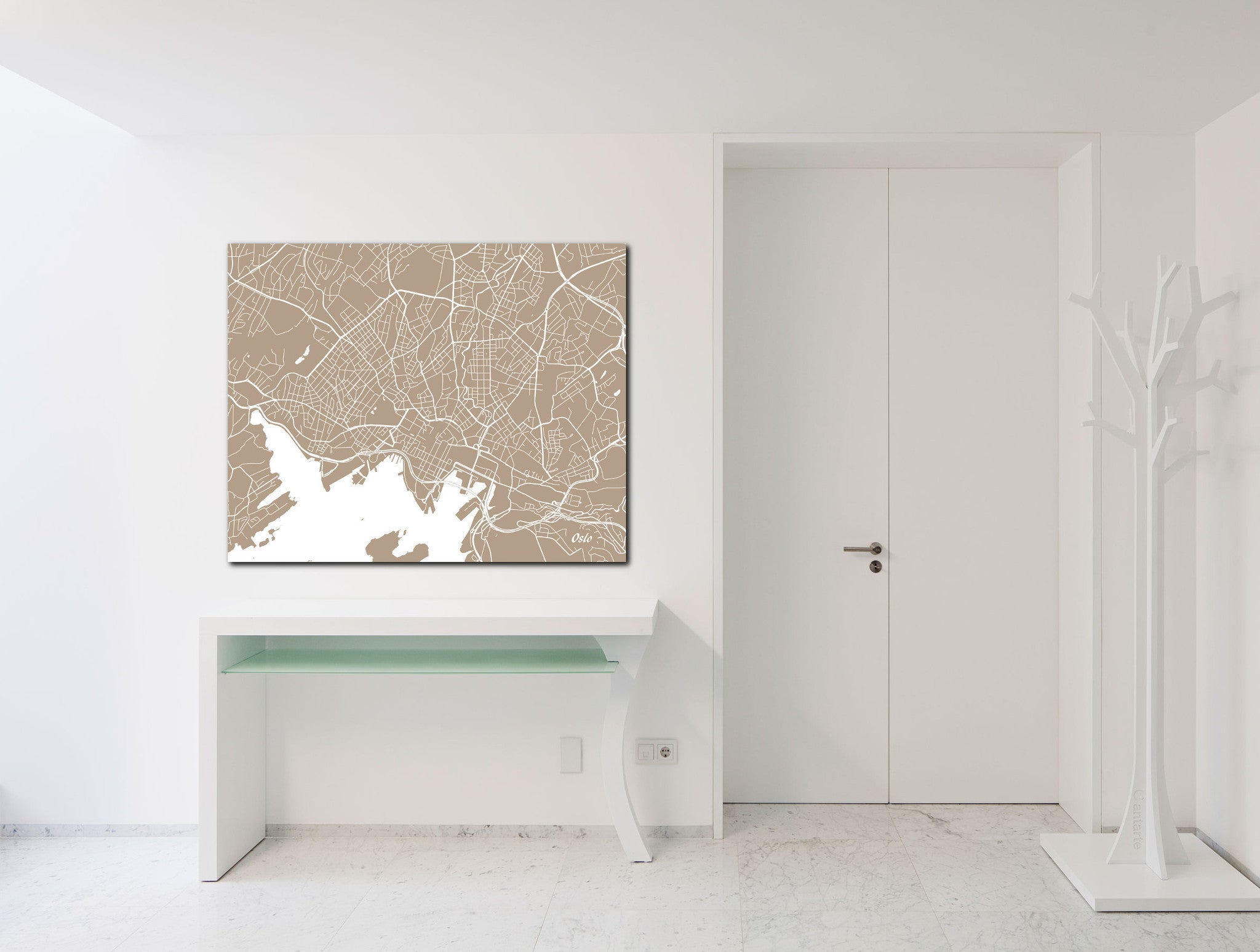 Oslo City Street Map Print Modern Art Poster Home Decor - OnTrendAndFab