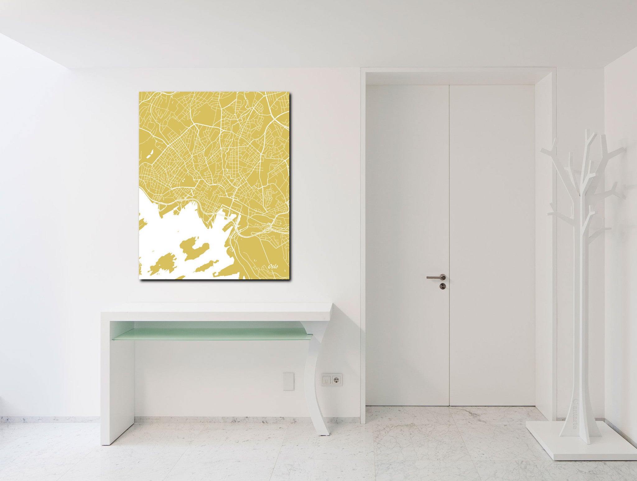 Oslo City Street Map Print Modern Art Poster Home Decor - OnTrendAndFab