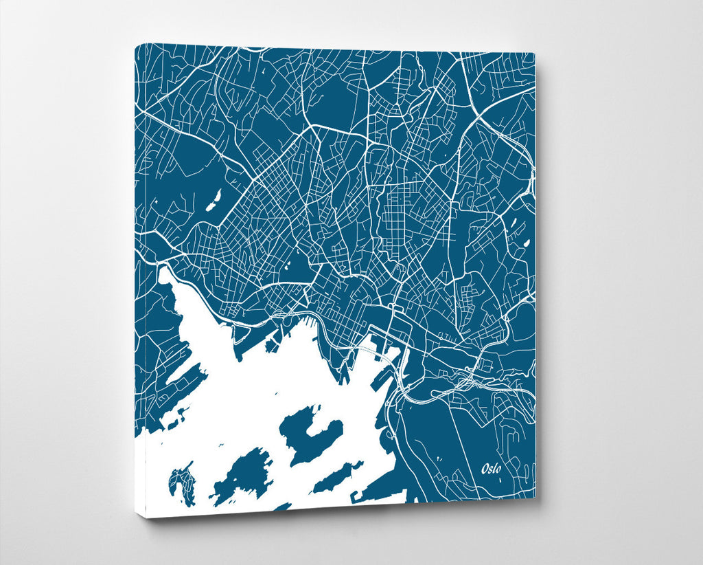 Oslo City Street Map Print Modern Art Poster Home Decor - OnTrendAndFab