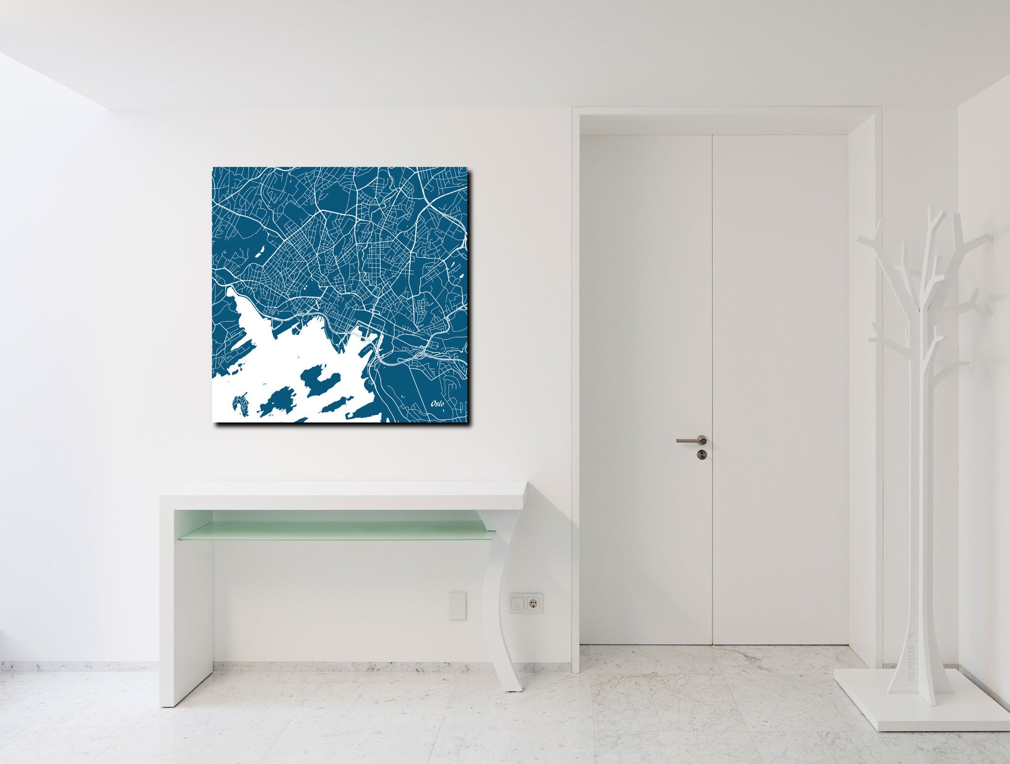 Oslo City Street Map Print Modern Art Poster Home Decor - OnTrendAndFab