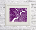 Ottawa City Street Map Print Feature Wall Art Poster
