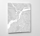 Ottawa City Street Map Print Feature Wall Art Poster