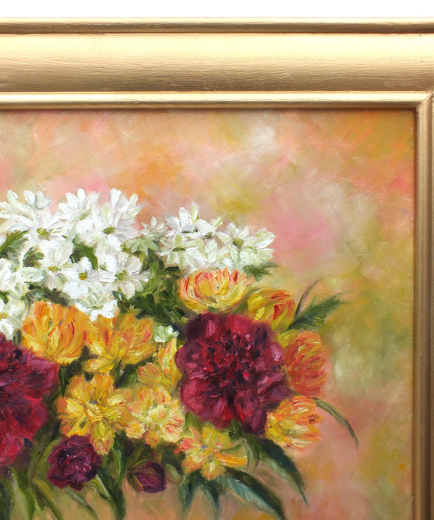 Flower Paintings, Still Life Oil Painting Signed Framed Original Andi Lucas