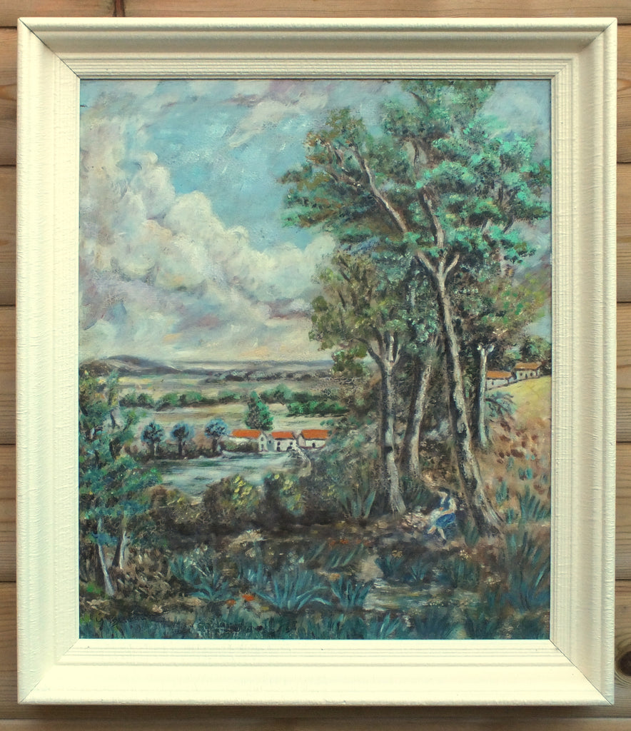 Spanish Landscape Oil Painting Signed Framed Original