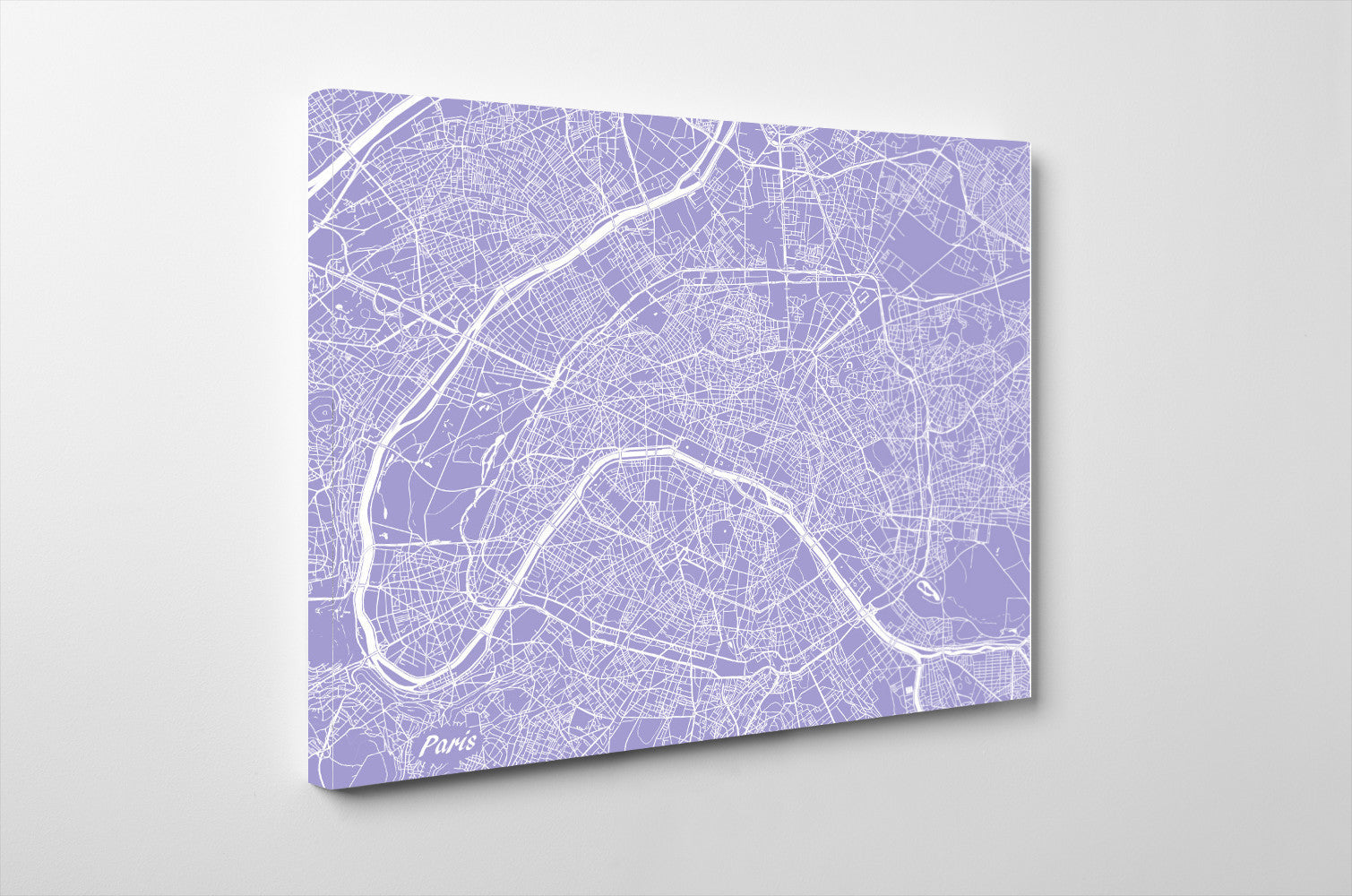 Paris City Street Map Print Feature Wall Art Poster