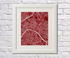 Paris City Street Map Print Feature Wall Art Poster