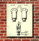 Parking Meter Patent Print, Vintage Auto Art Poster