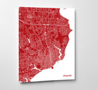 Pensacola, Florida City Street Map Print Feature Wall Art Poster