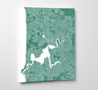 Perth City Street Map Print Feature Wall Art Poster