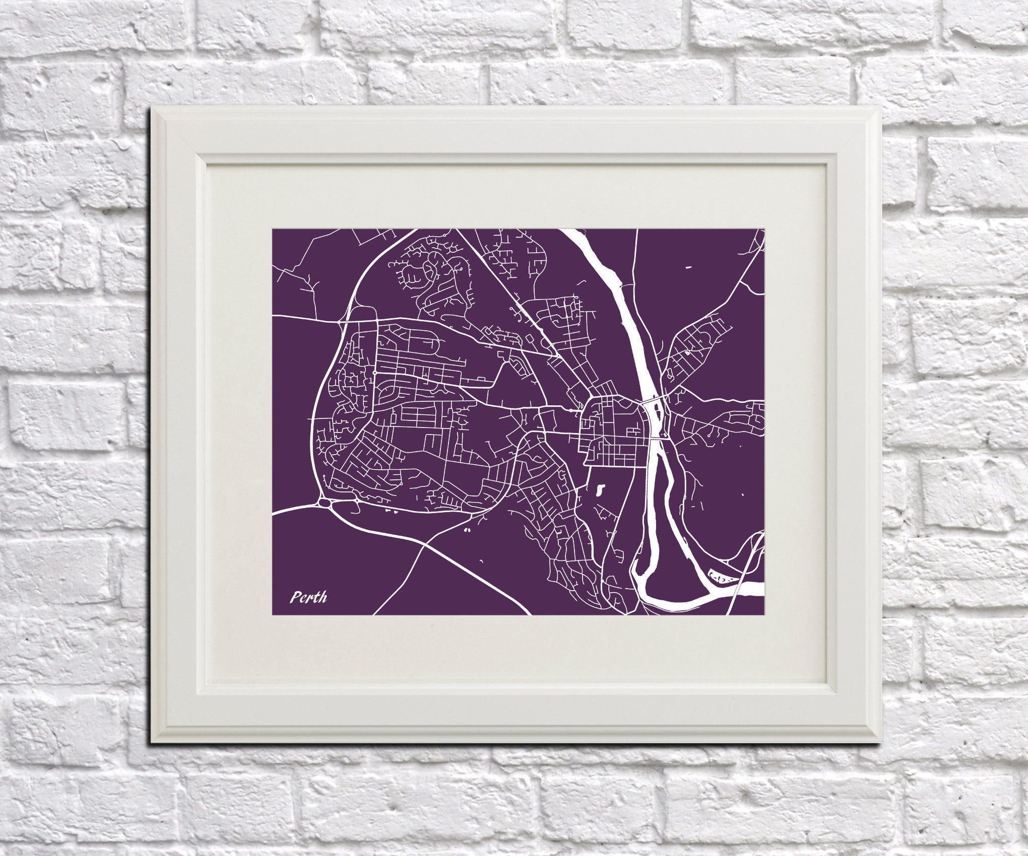 Perth City Street Map Print Modern Art Poster Home Decor - OnTrendAndFab