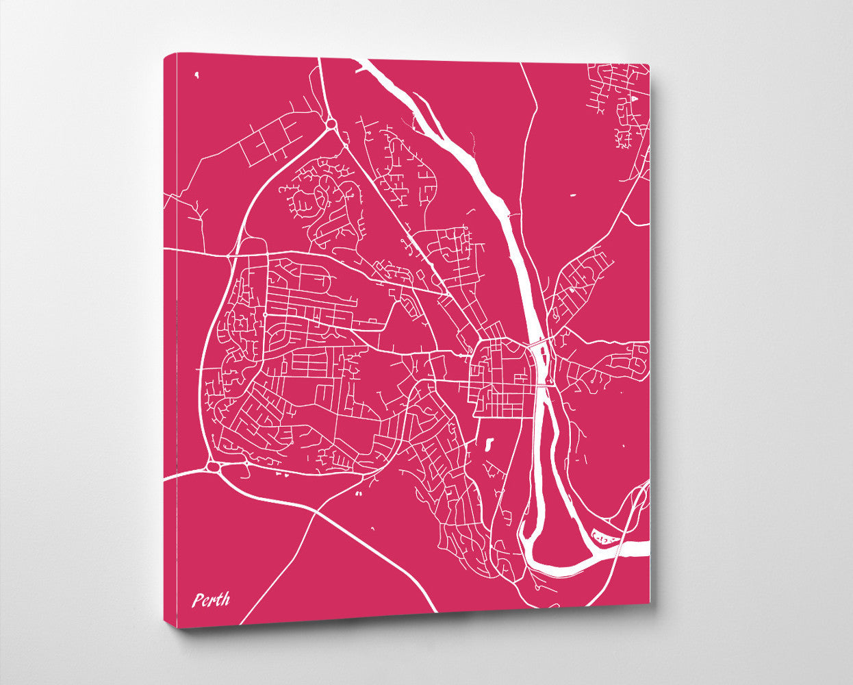 Perth City Street Map Print Custom Wall Map Poster - OnTrendAndFab